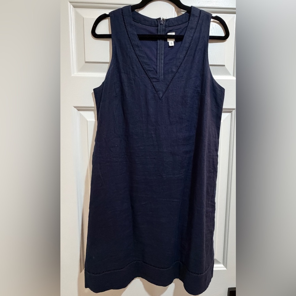 Gap Navy Linen Sleeveless Dress